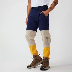 Outdoor Voices NEW Mens XL RecTrek Zip-Off Hiking Pants Navy/Pampas/Cider